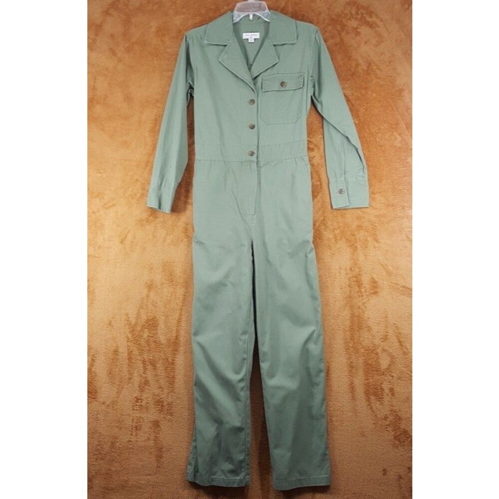 NILI LOTAN TARGET Jumpsuit Womens XXS Green Butto Up Utility Boiler Suit NO BELT